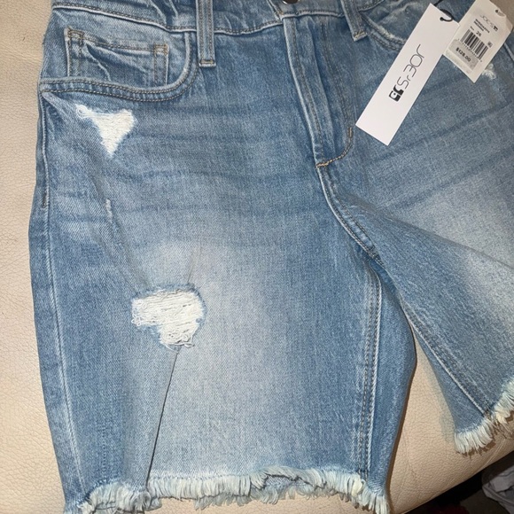 Joe's Jeans NWT $128 retail Light Blue Distressed Jean Shorts - Picture 4 of 4
